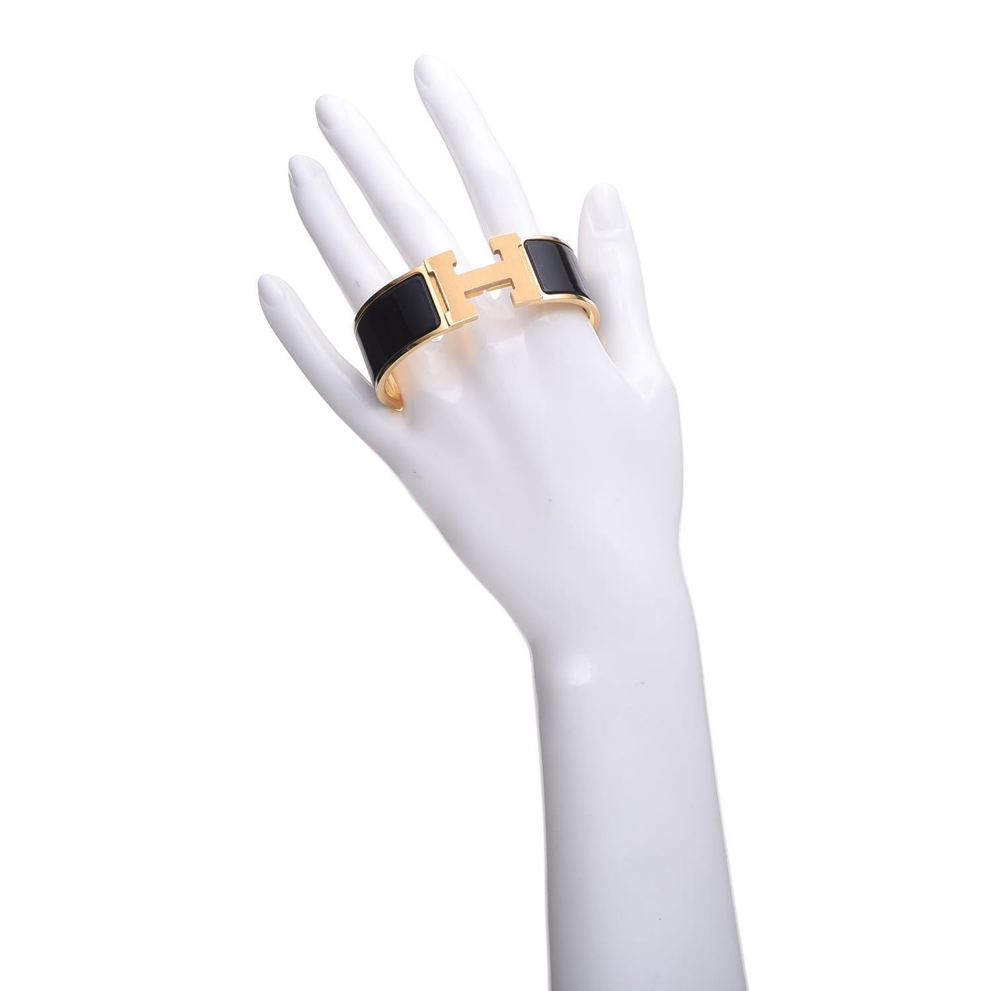 Enamel Wide Clic Clac H Bracelet PM Black