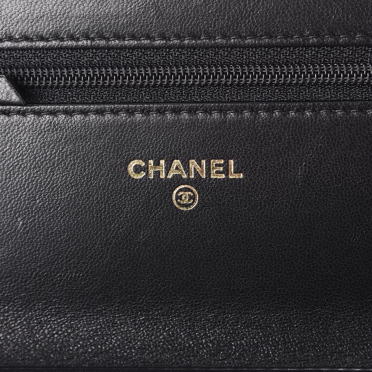 Lambskin Quilted Boy Wallet On Chain WOC Black