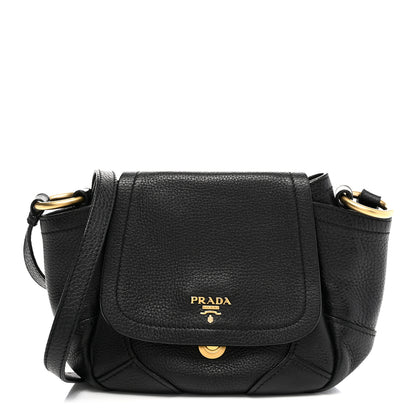 Prada Vitello Daino Crossbody Bag Black 1 of 13