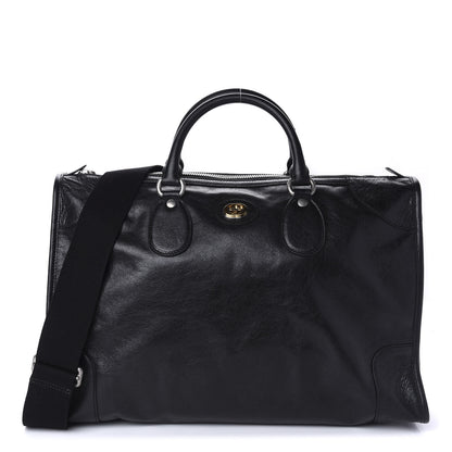 Gucci Fluffy Calfskin Morpheus Weekender Duffle Black 1 of 10