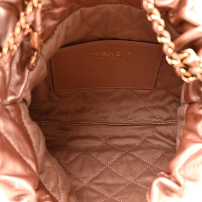 Chanel Metallic Calfskin Quilted Mini Chanel 22 Copper 4 of 9