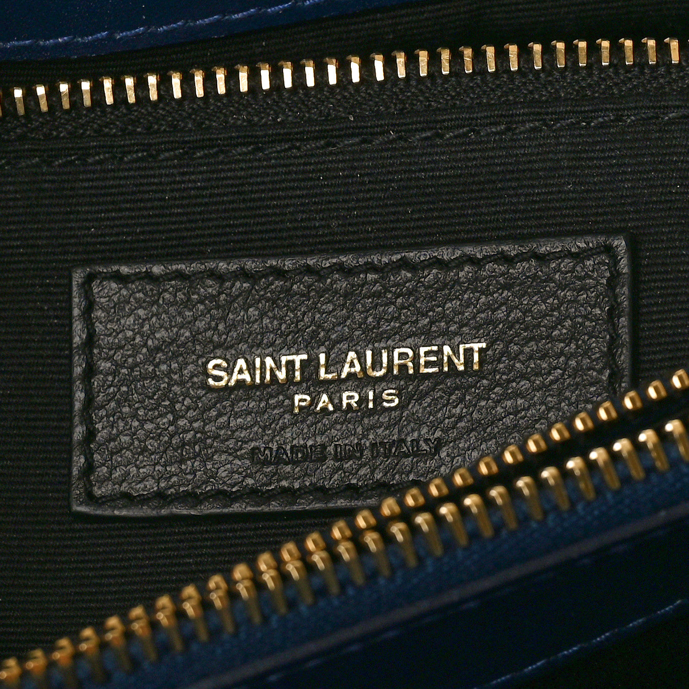 Saint Laurent Calfskin Y Quilted Monogram Medium Loulou Chain Satchel Deep Marine 7 of 13