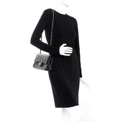 Chanel Lambskin Quilted Small Double Flap Black 2 of 9