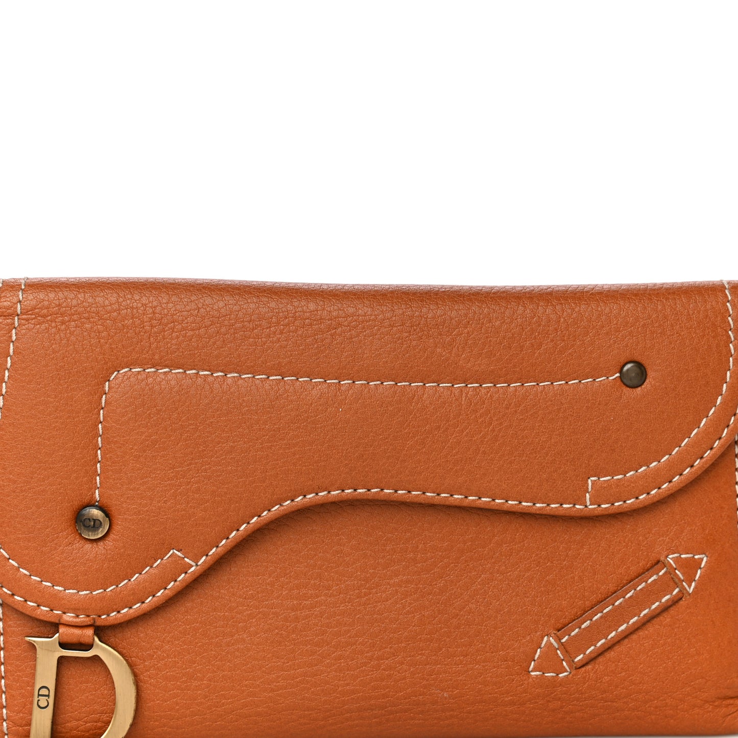 Calfskin Saddle Wallet Brown