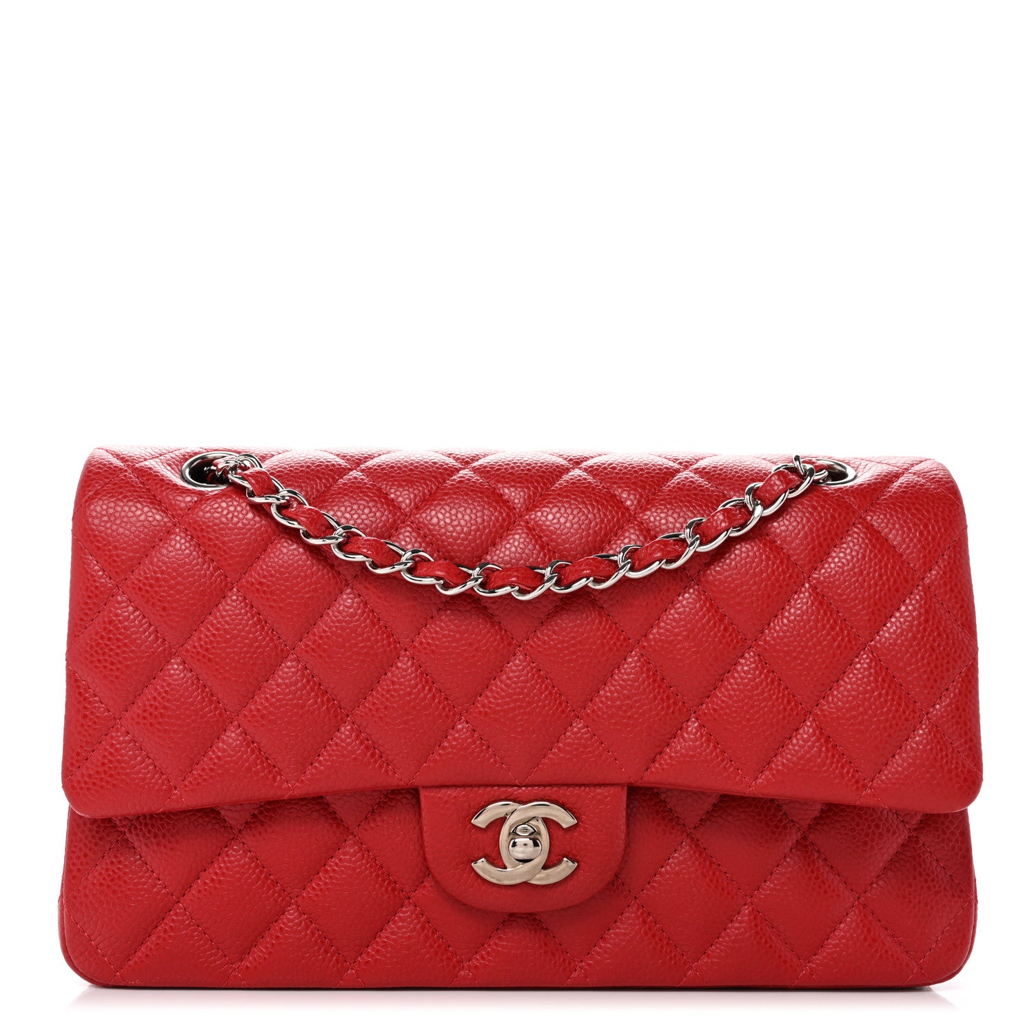 Chanel Caviar Quilted Medium Double Flap Red 1 of 10