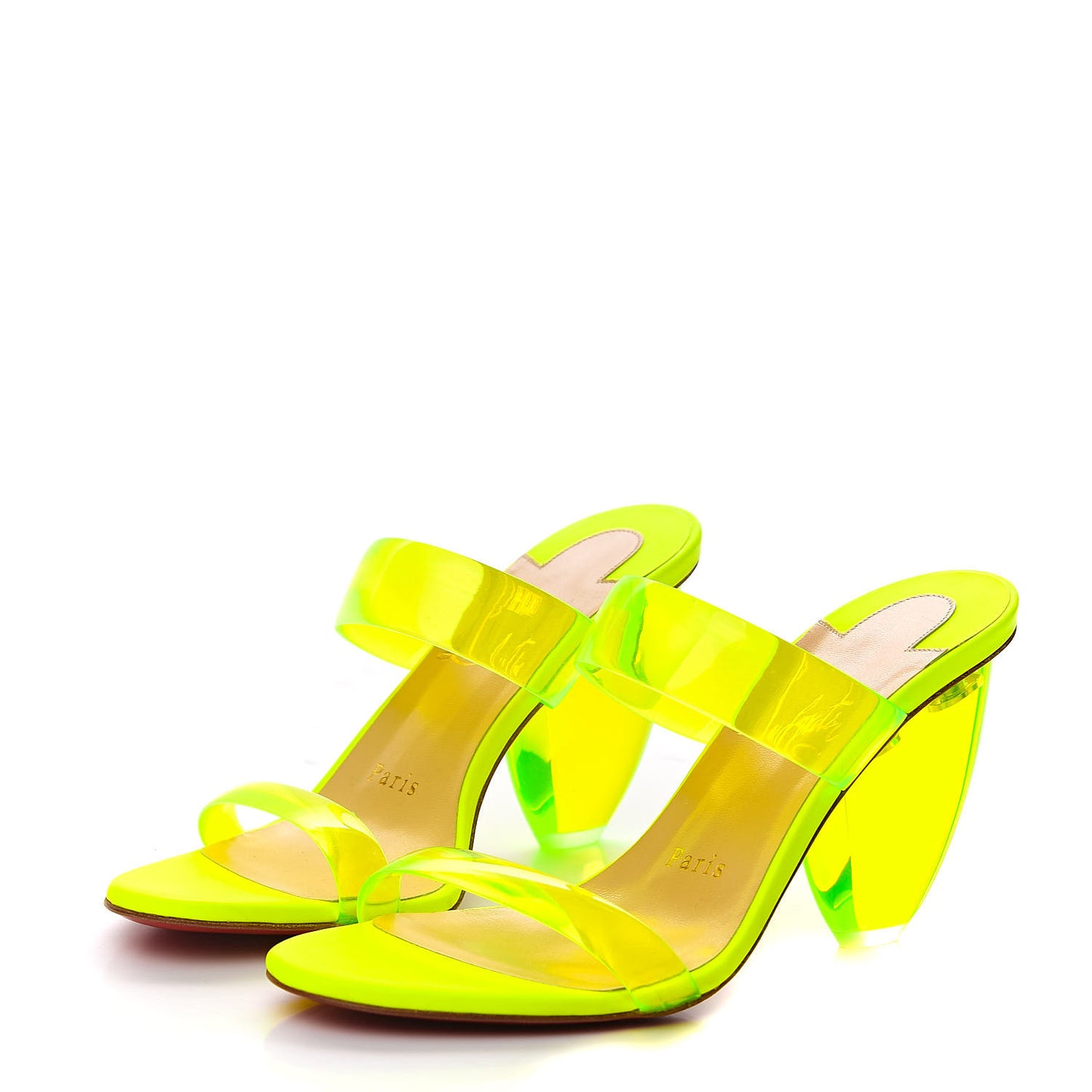 PVC Ovida 85 Slide Sandals 36 Yellow