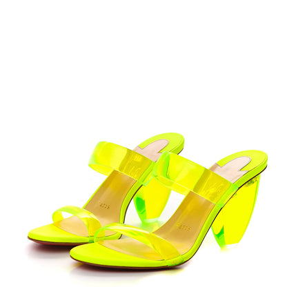 Christian Louboutin PVC Ovida 85 Slide Sandals 36 Yellow 3 of 7