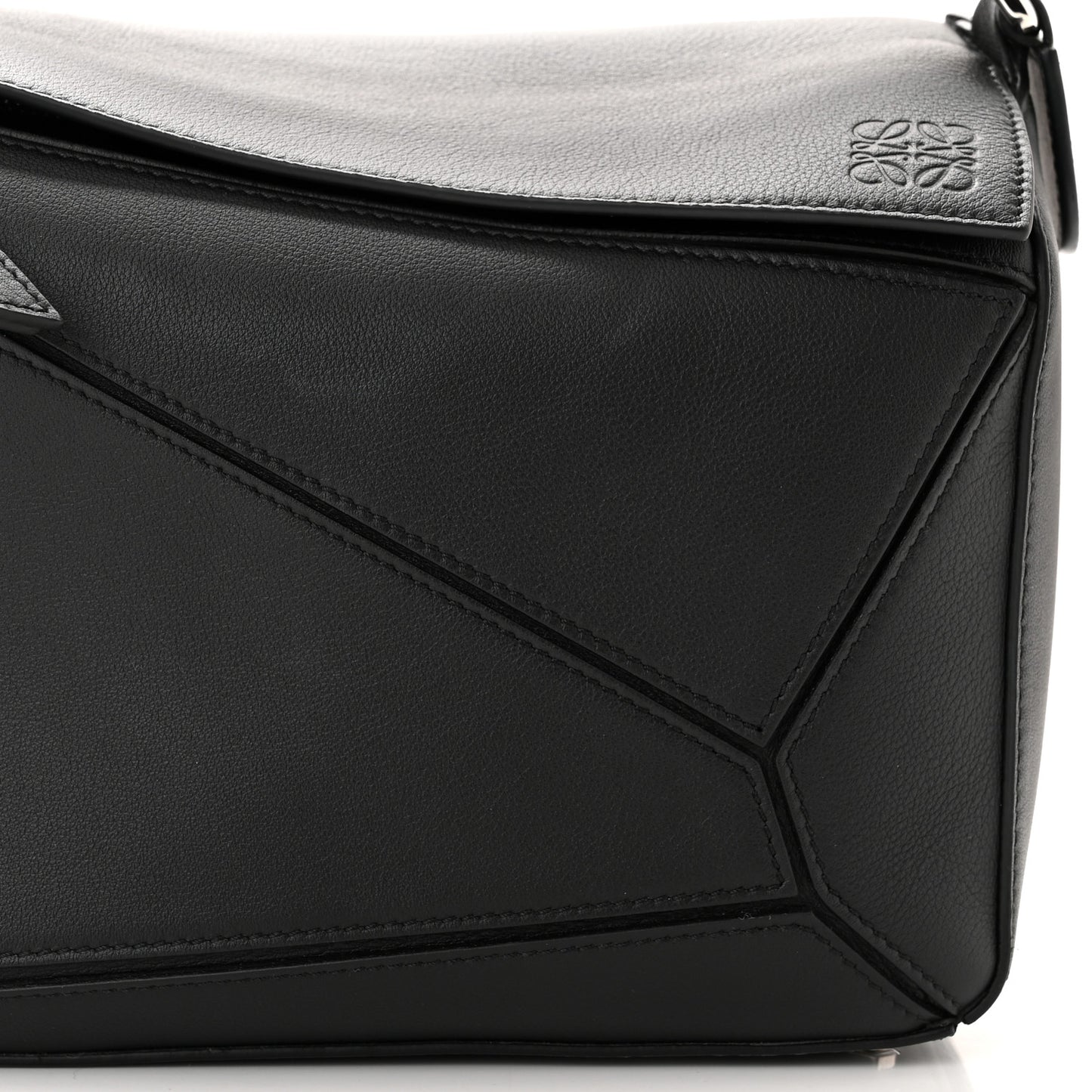 Calfskin Medium Puzzle Bag Black