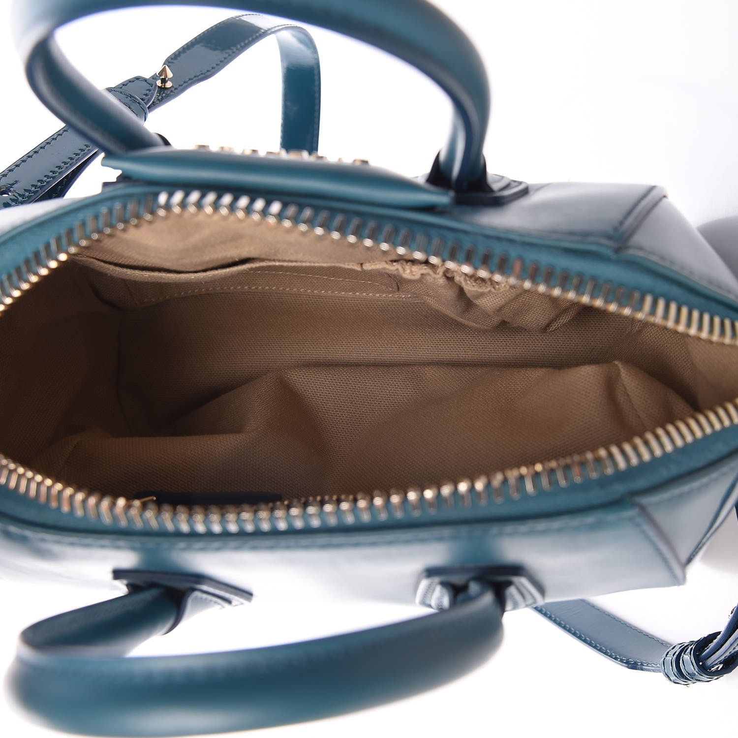 Givenchy Calfskin Patent Mini Antigona Petrol Blue 5 of 12