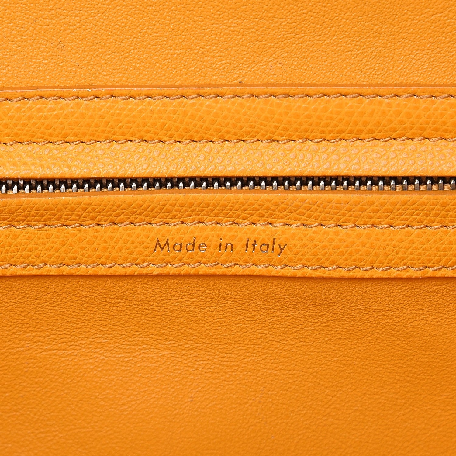 Celine Grained Calfskin Medium Phantom Luggage Saffron 6 of 19