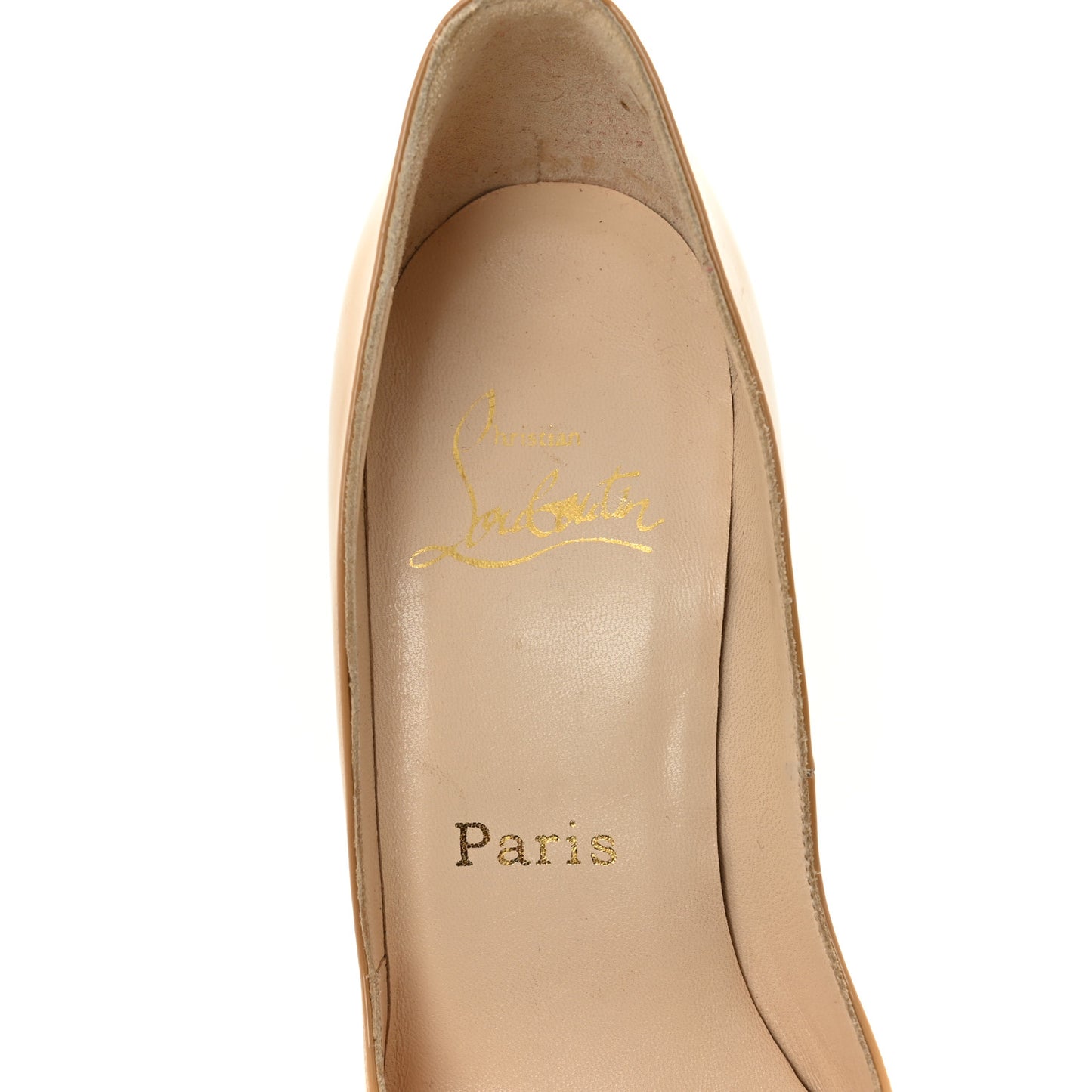 Patent Peep Toe 100 Pumps 35.5 Nude