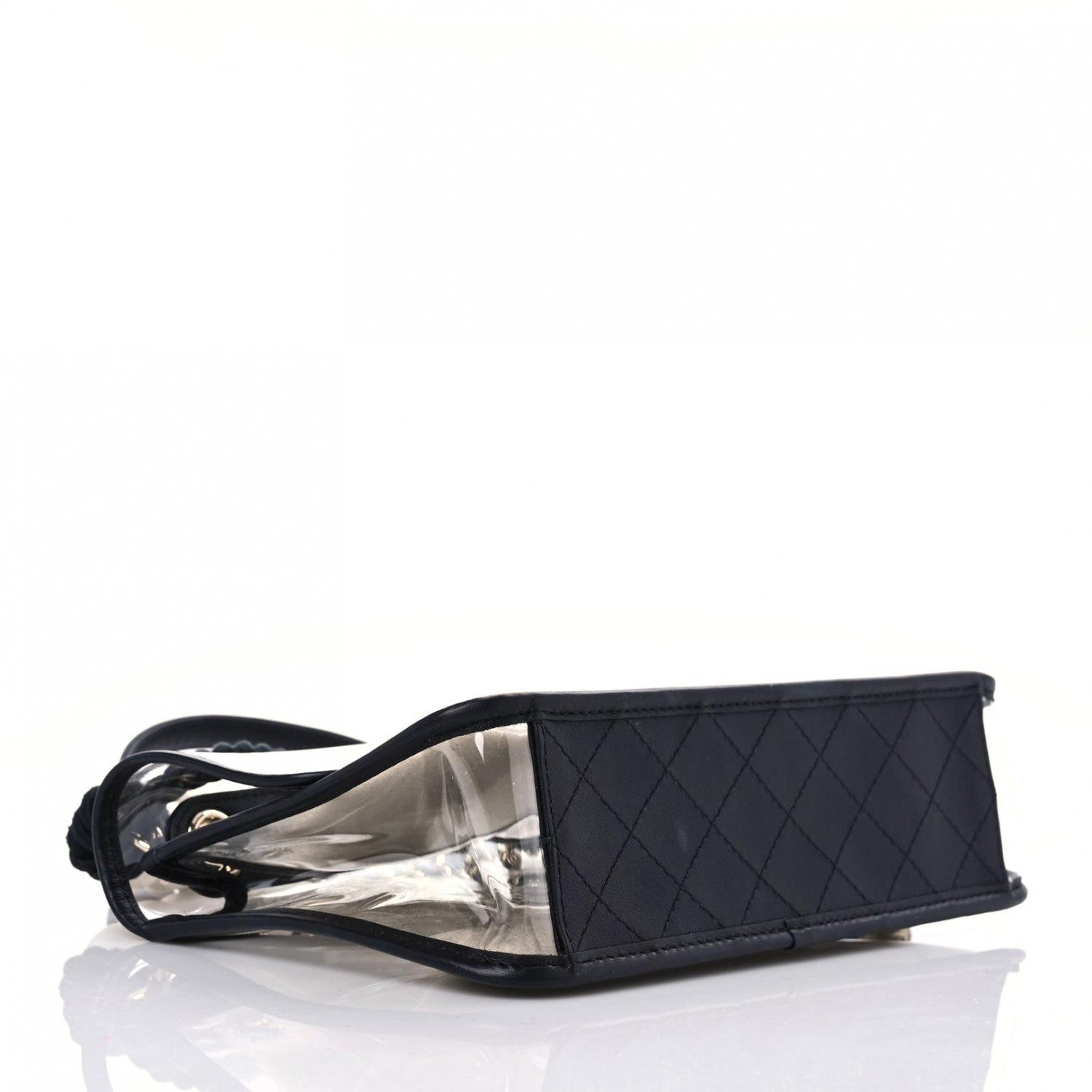 Chanel Lambskin PVC Sand By The Sea Flap With Pearl Strap Black 5 of 13