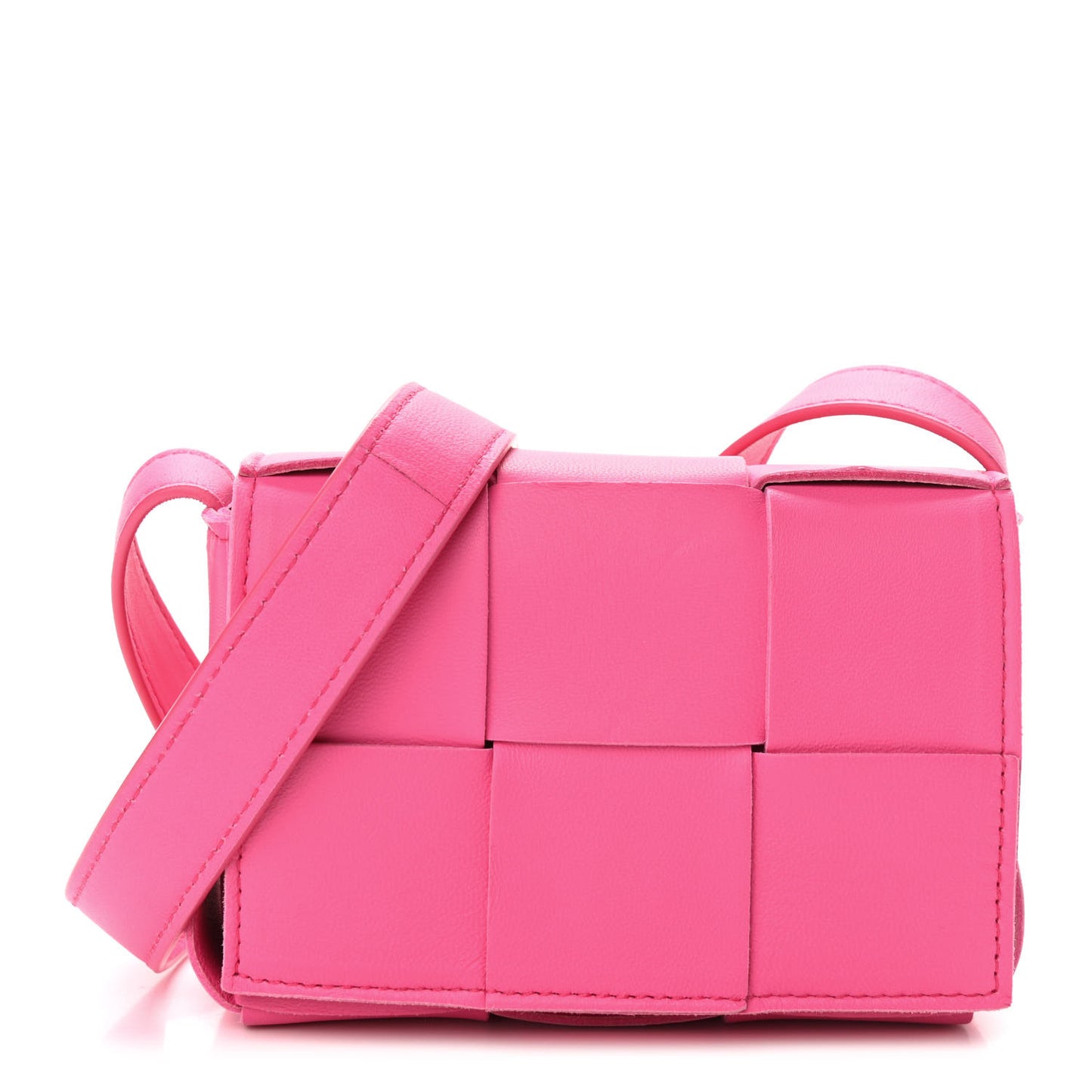 Lambskin Maxi Intrecciato Extra Mini Cassette Crossbody Bag Bon Bon