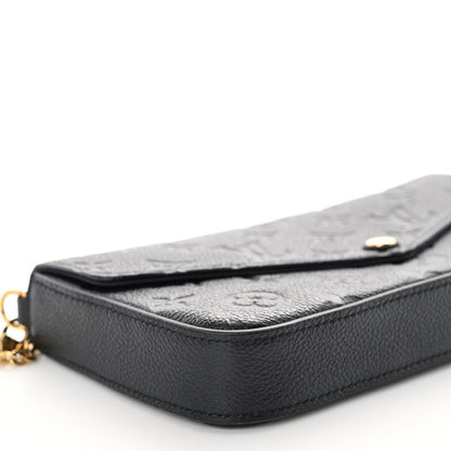 Louis Vuitton Empreinte Pochette Felicie Chain Wallet Black 9 of 11
