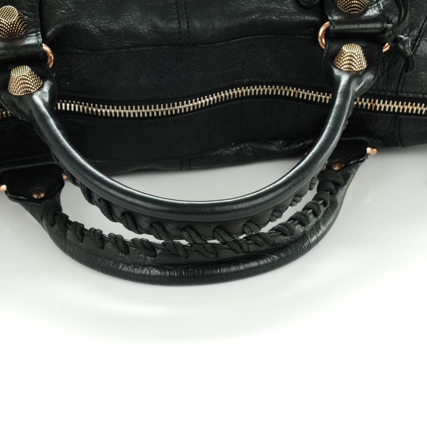 Agneau Giant 21 Rose Gold Hardware Work Black
