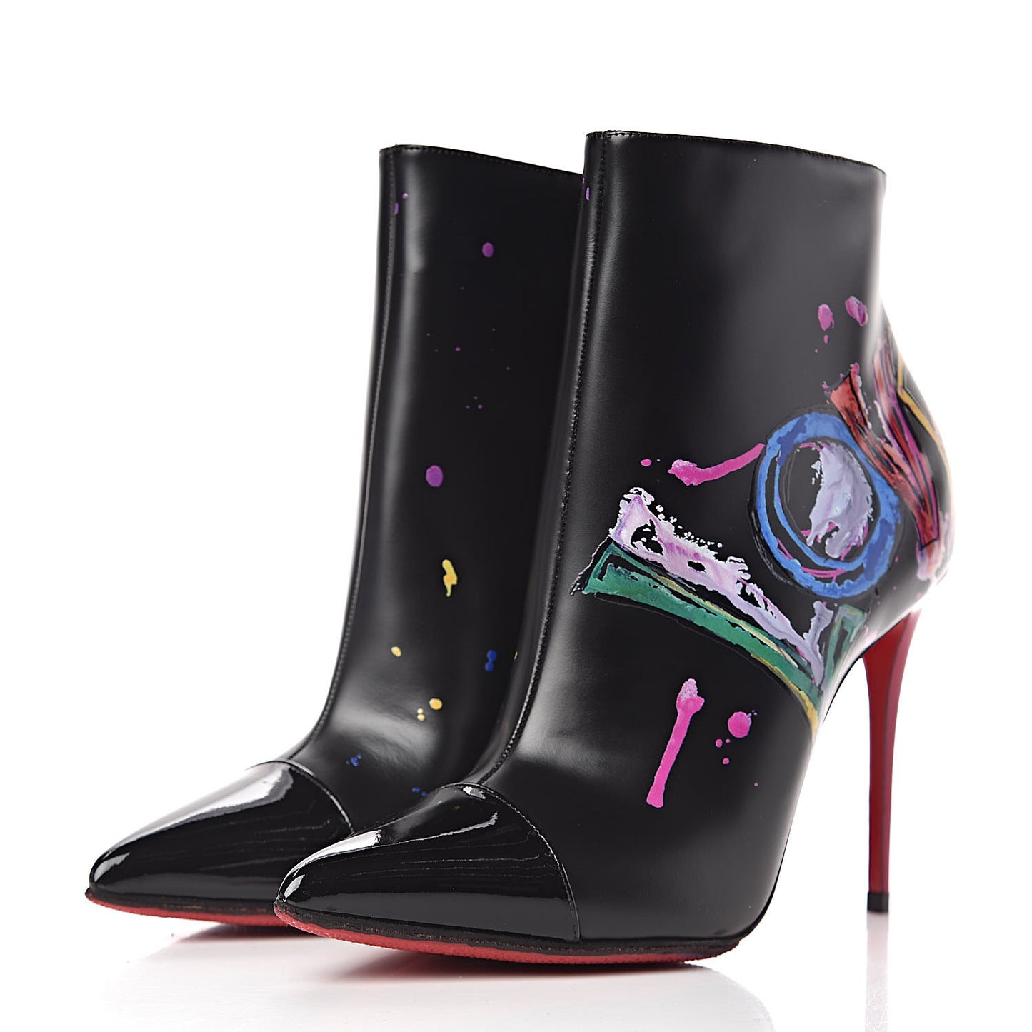 Calfskin In Love 100 Booties 36.5 Black