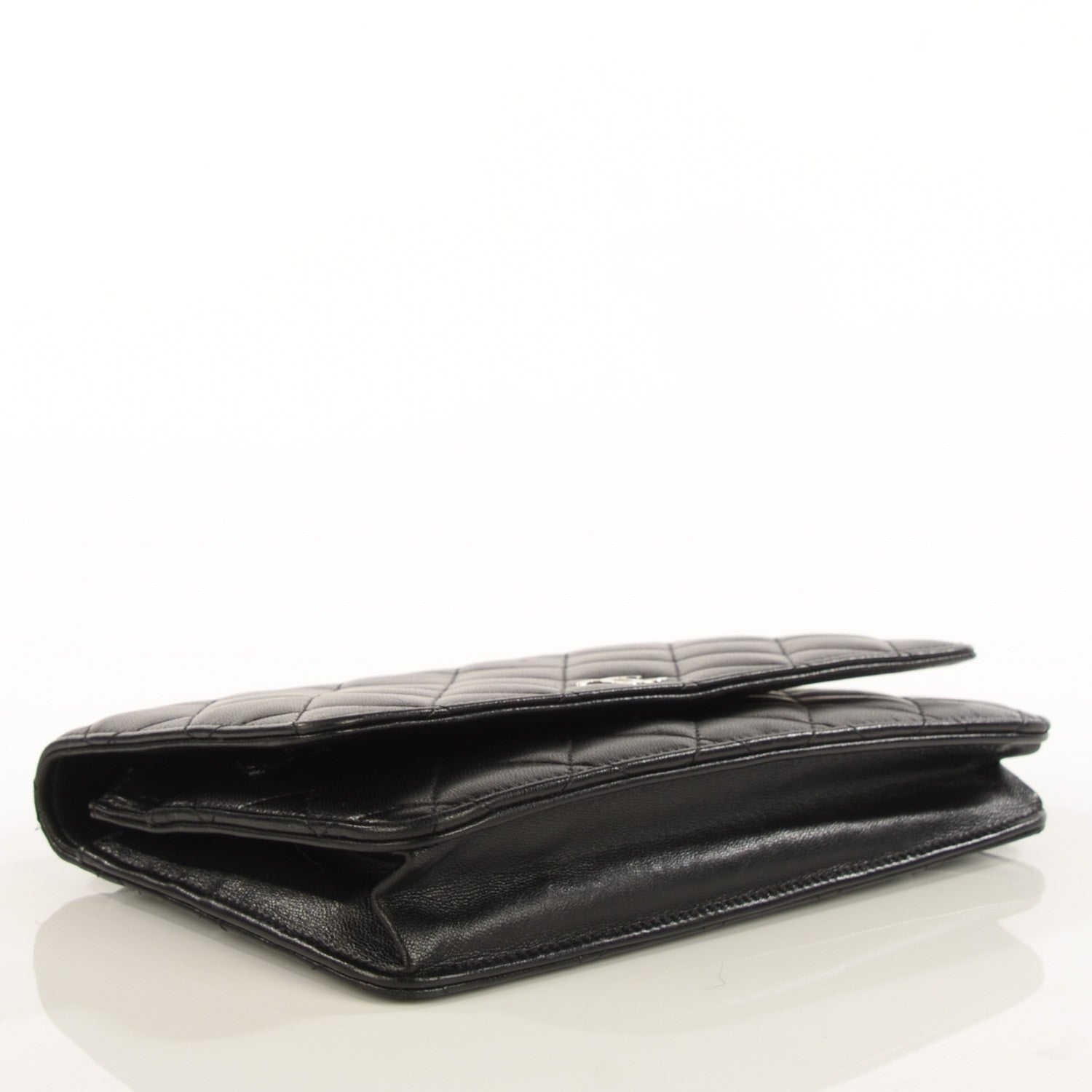Chanel Lambskin Quilted Wallet On Chain WOC Black 4 of 9
