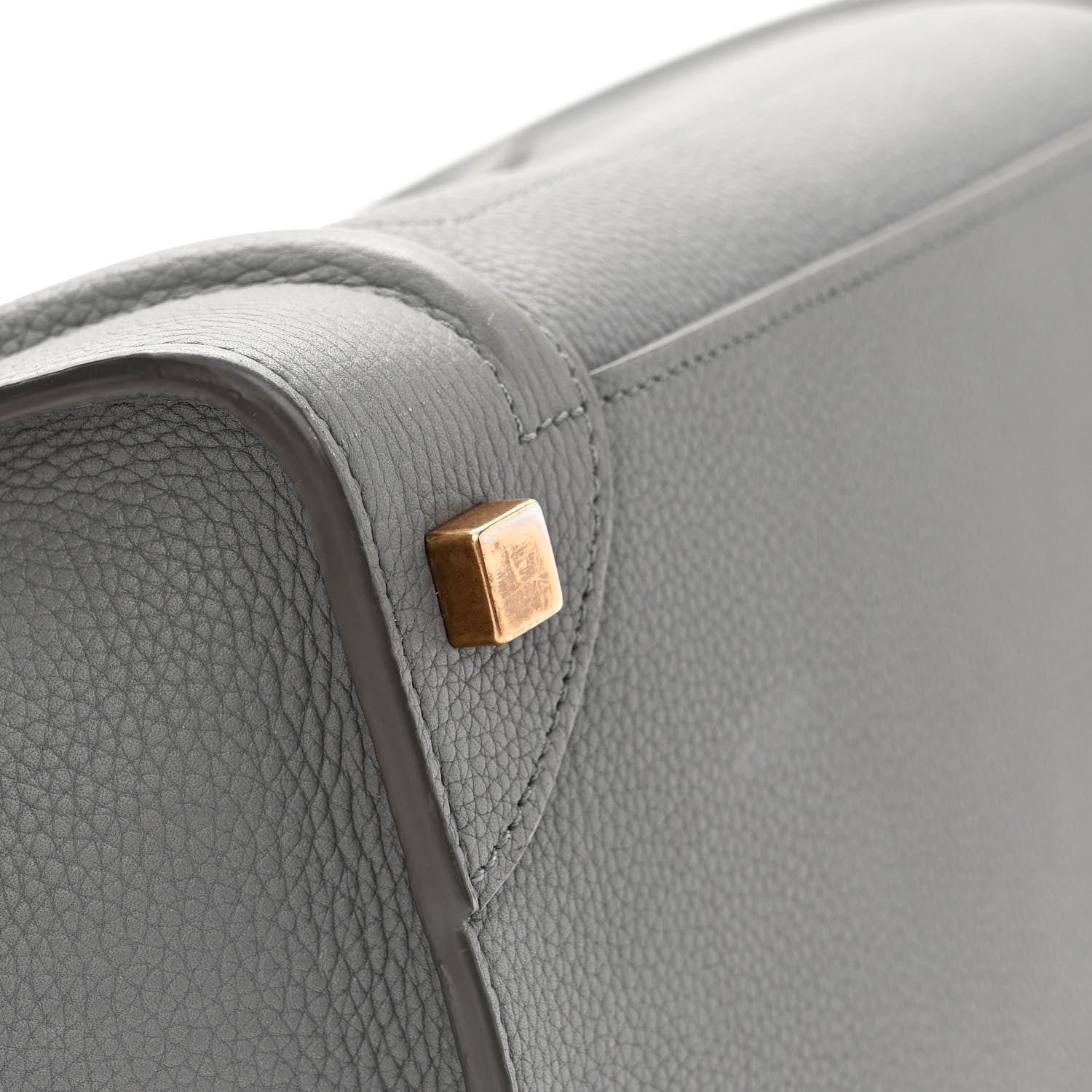 Celine Baby Drummed Calfskin Micro Luggage Kohl 10 of 10