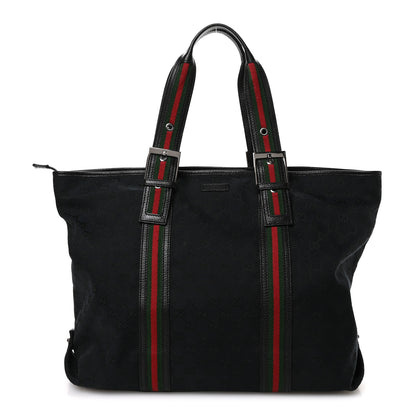 Gucci Monogram Web Large Joy Tote Black 1 of 10
