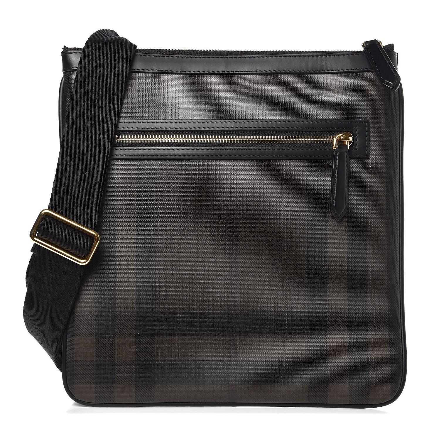 London Check Beckley Crossbody Messenger Bag Chocolate Black