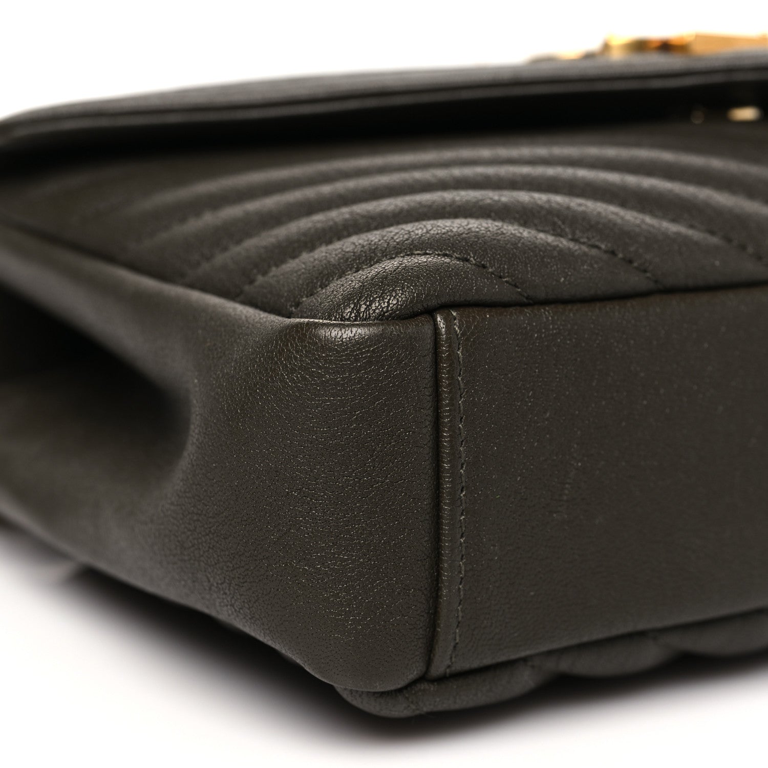 Saint Laurent Sheepskin Matelasse Chevron Monogram Medium College Bag Light Musk 9 of 10