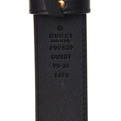 Gucci Calfskin Tiger Head Buckle Belt 90 36 Black 3 of 5