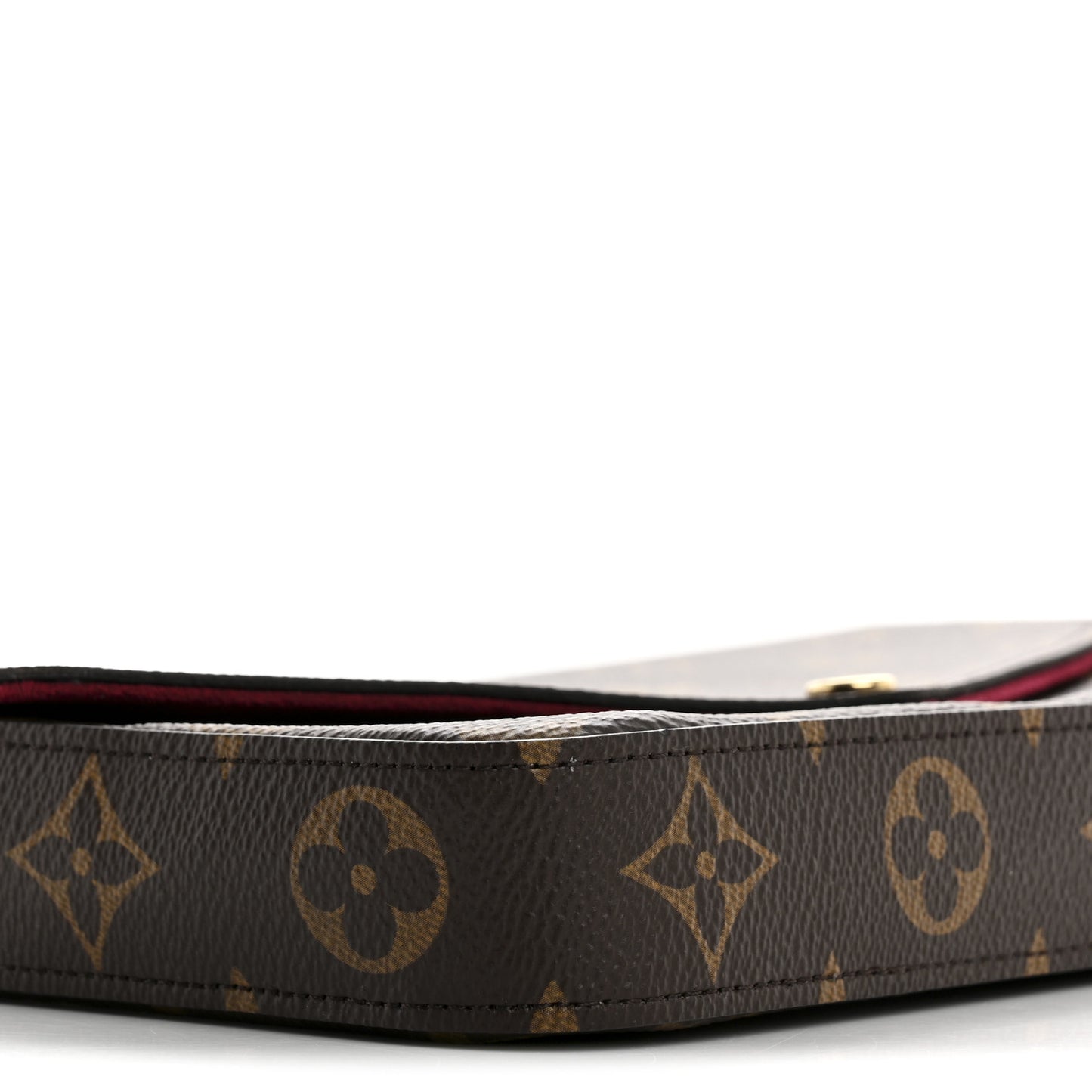 Monogram Pochette Felicie Chain Wallet Fuchsia