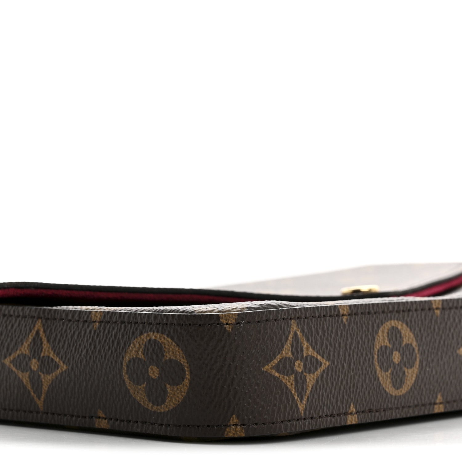 Louis Vuitton Monogram Pochette Felicie Chain Wallet Fuchsia 9 of 10