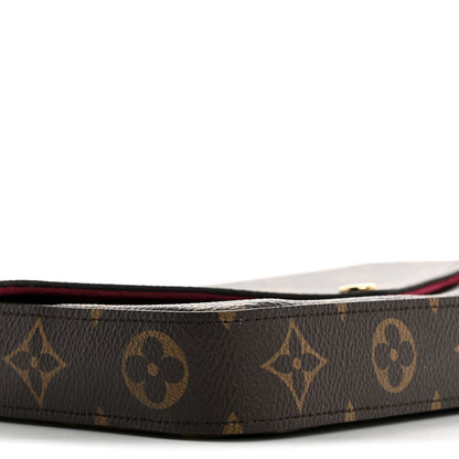 Louis Vuitton Monogram Pochette Felicie Chain Wallet Fuchsia 9 of 10