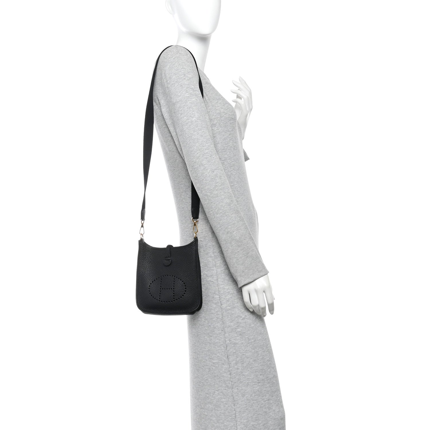 Hermes Taurillon Clemence Evelyne TPM Black 2 of 10