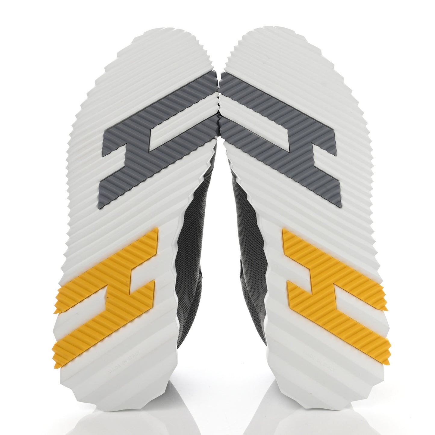 Technical Canvas Suede Goatskin Bouncing Sneakers 40 Gris Fume Jaune