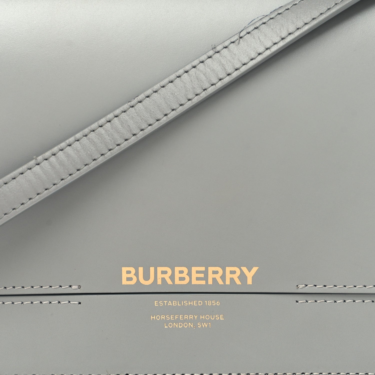 Burberry Smooth Calfskin Small Grace Bag Grey 8 of 10