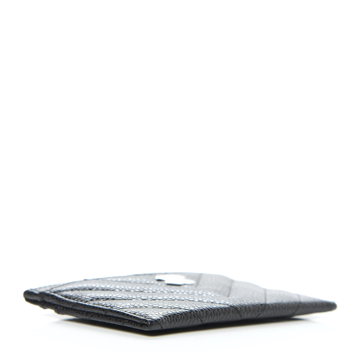 Chanel Caviar Chevron Quilted Card Holder Black 4 of 9
