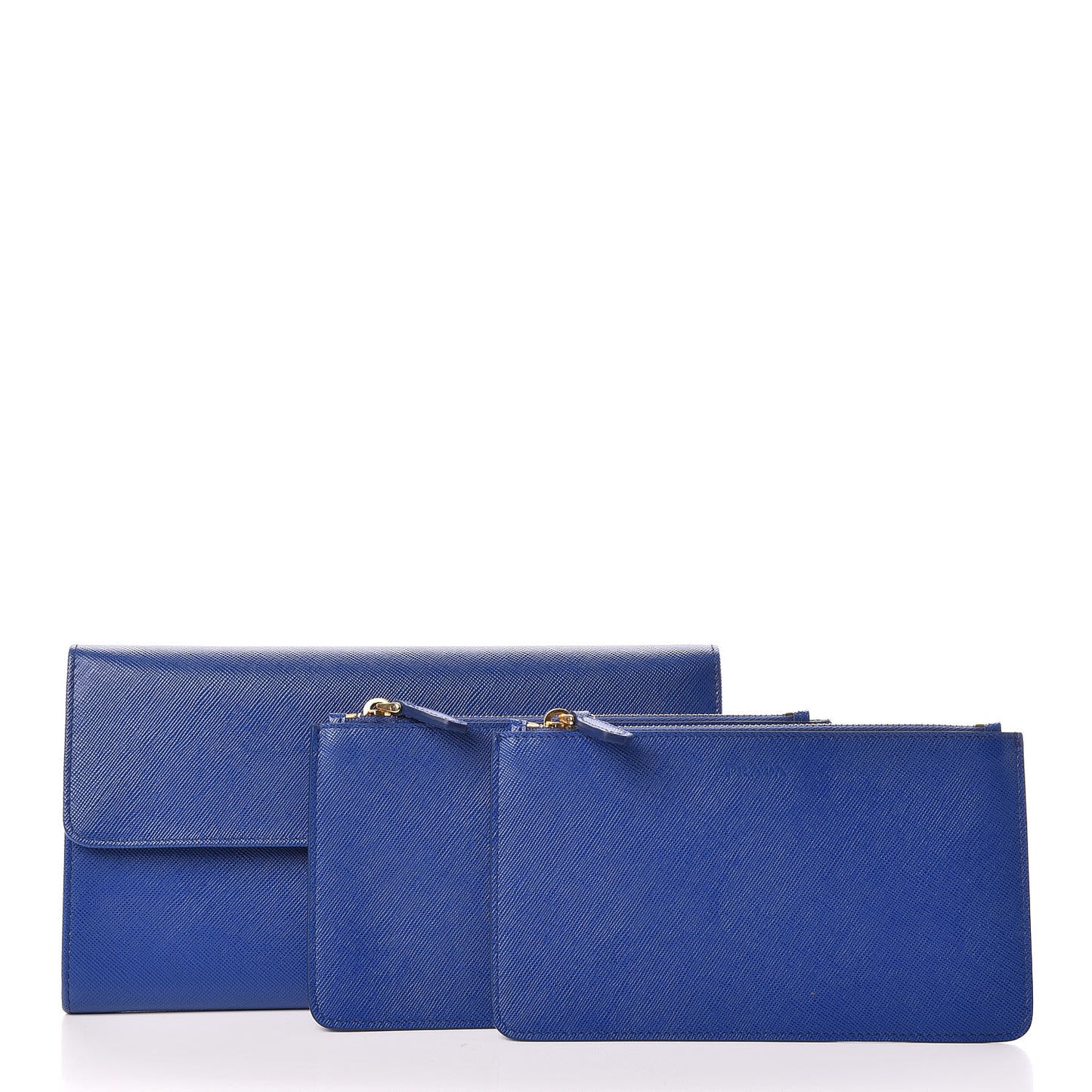 Saffiano Metal Continental Flap Wallet Royal