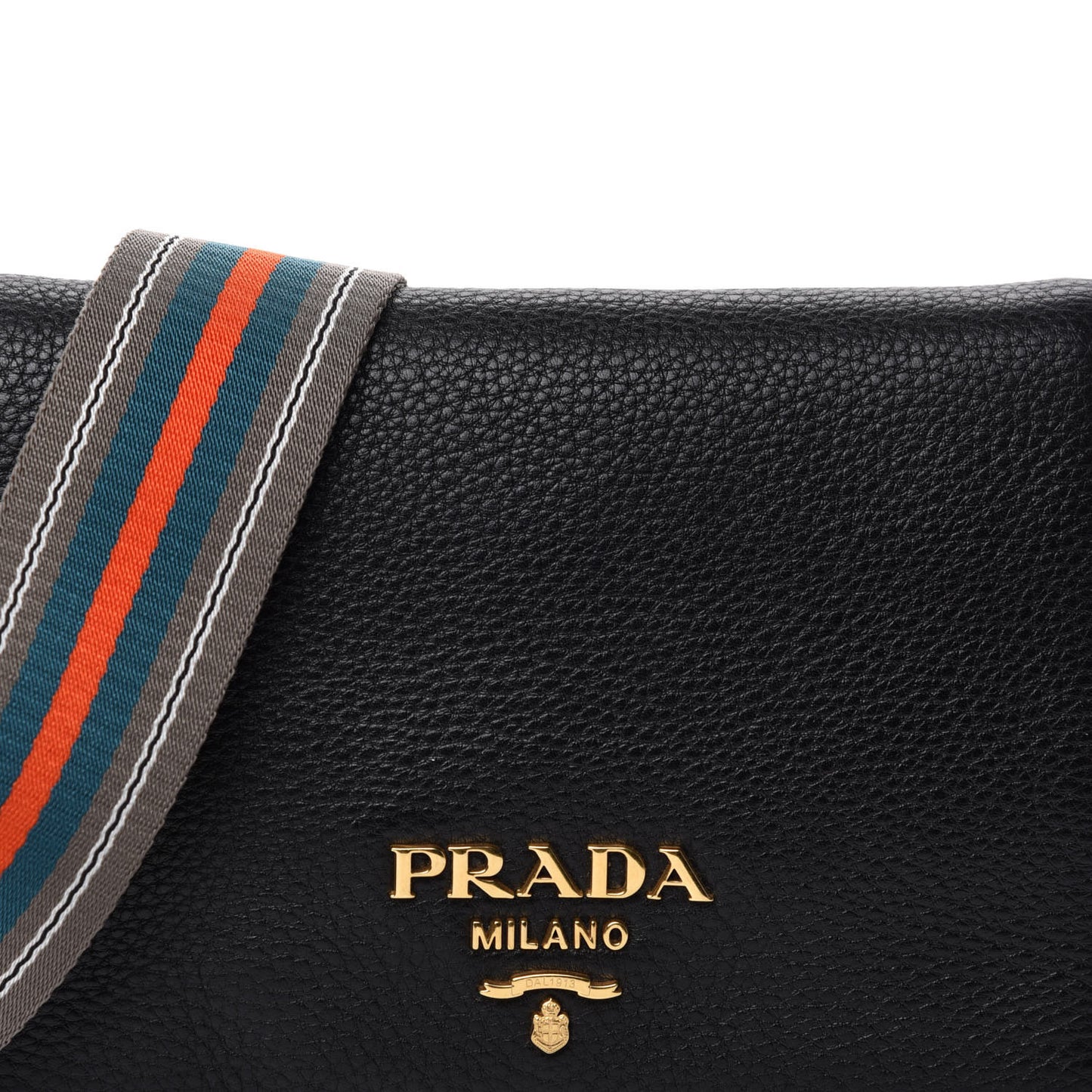 Vitello Daino Flap Crossbody Black