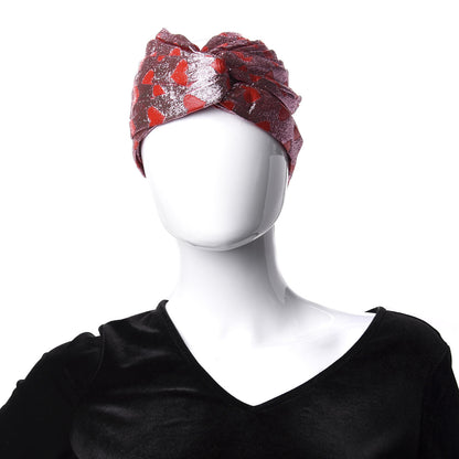 Gucci Metallic Lucina Turban Pink Red 2 of 7