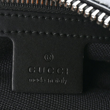 Gucci Soft GG Supreme Monogram Appia Calfskin Web Large Carry On Duffle Bag Black Grey 5 of 11