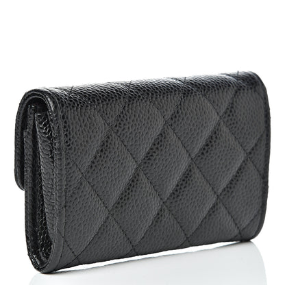Chanel Caviar Quilted Flap Card Holder Black 2 of 8