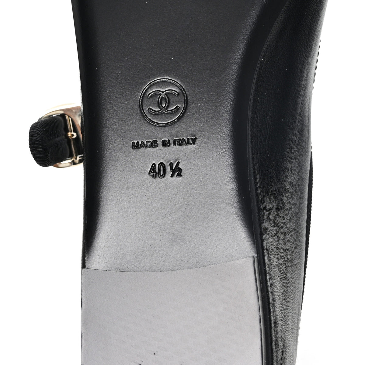 Chanel Lambskin Mary Jane Flats 40.5 Black 7 of 10