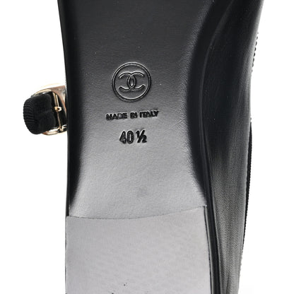 Chanel Lambskin Mary Jane Flats 40.5 Black 7 of 10