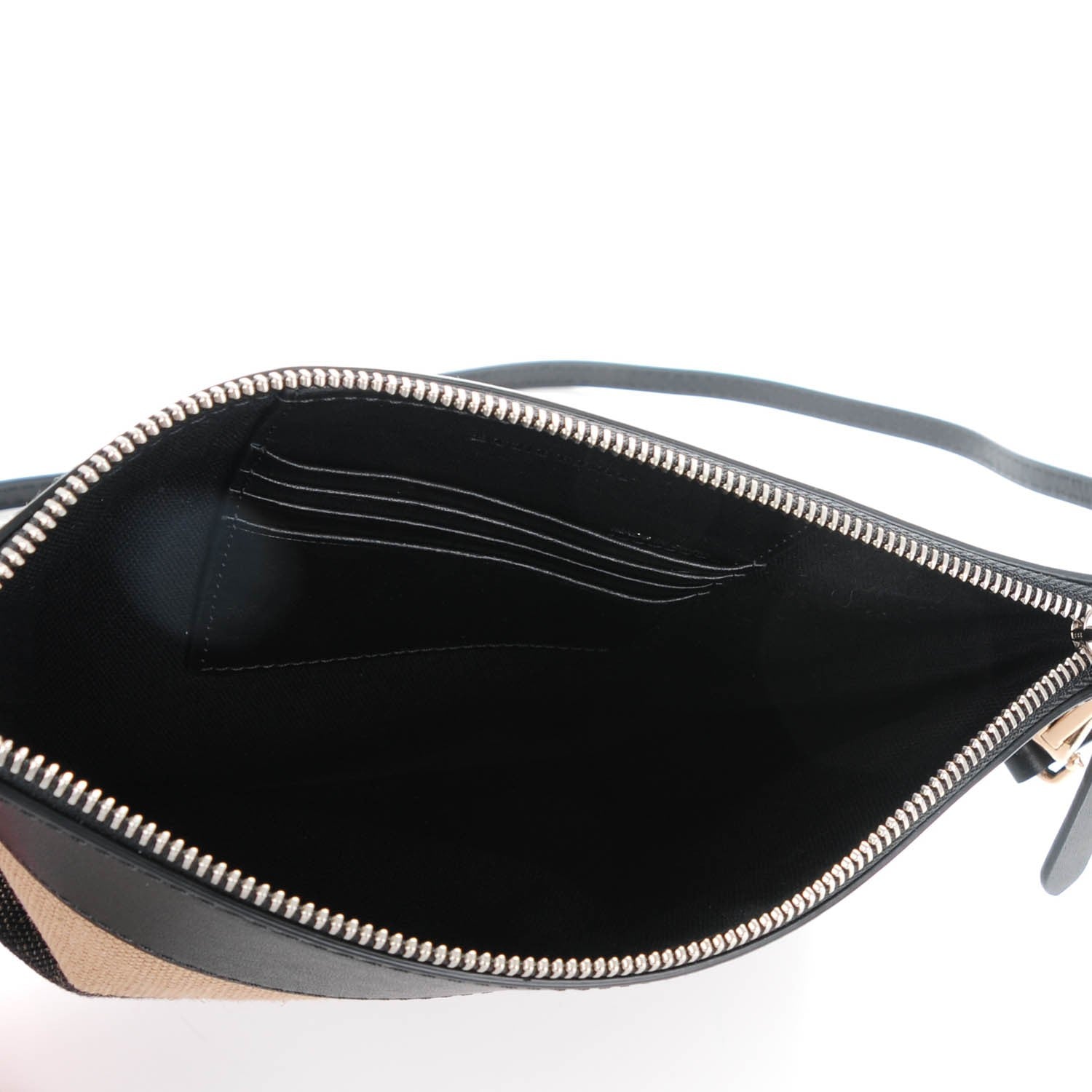 Burberry Mega Check Peyton Crossbody Clutch Bag Black 5 of 8