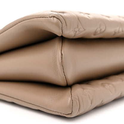 Louis Vuitton Lambskin Embossed Monogram Coussin MM Taupe 9 of 11