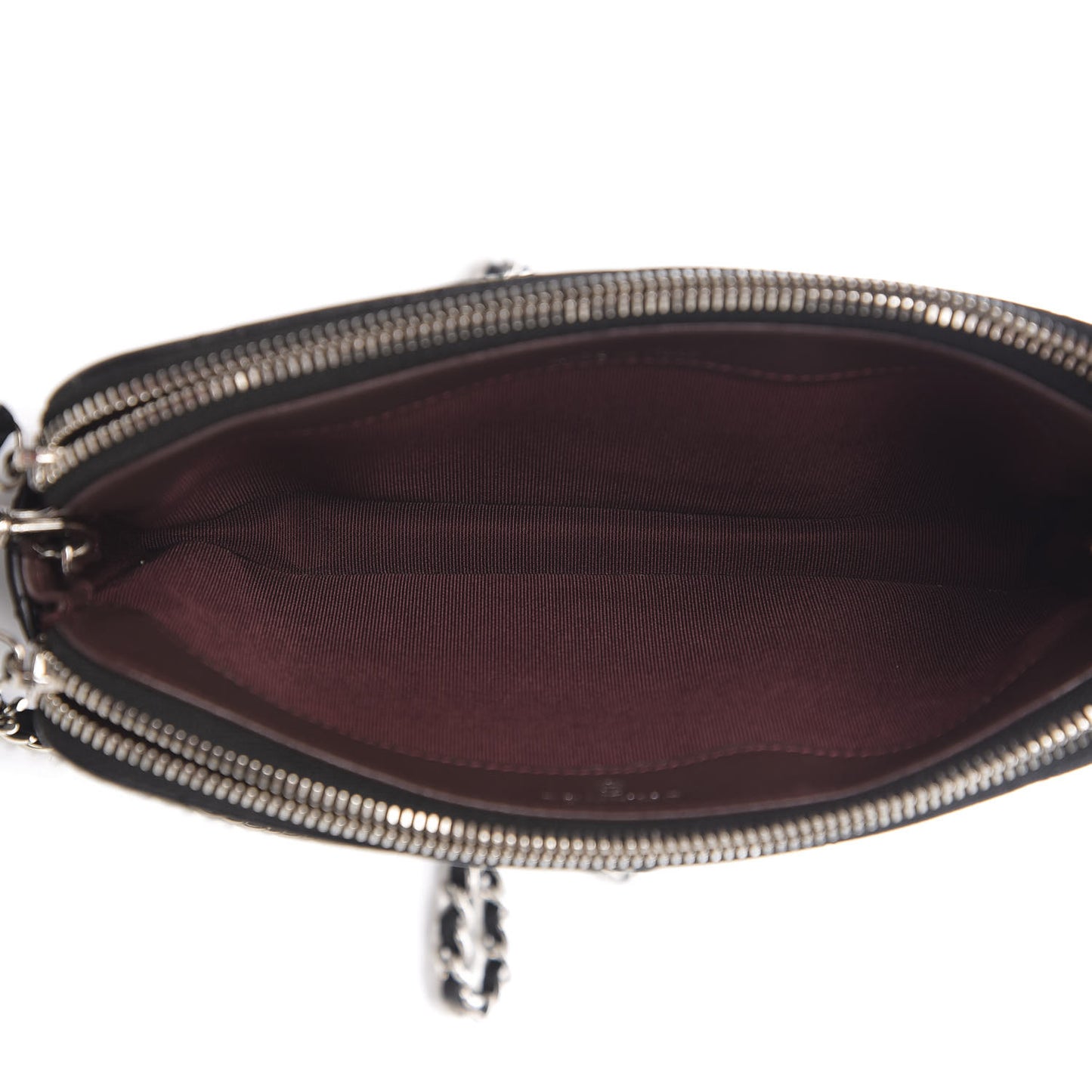 Quilted Small Clutch With Chain Black