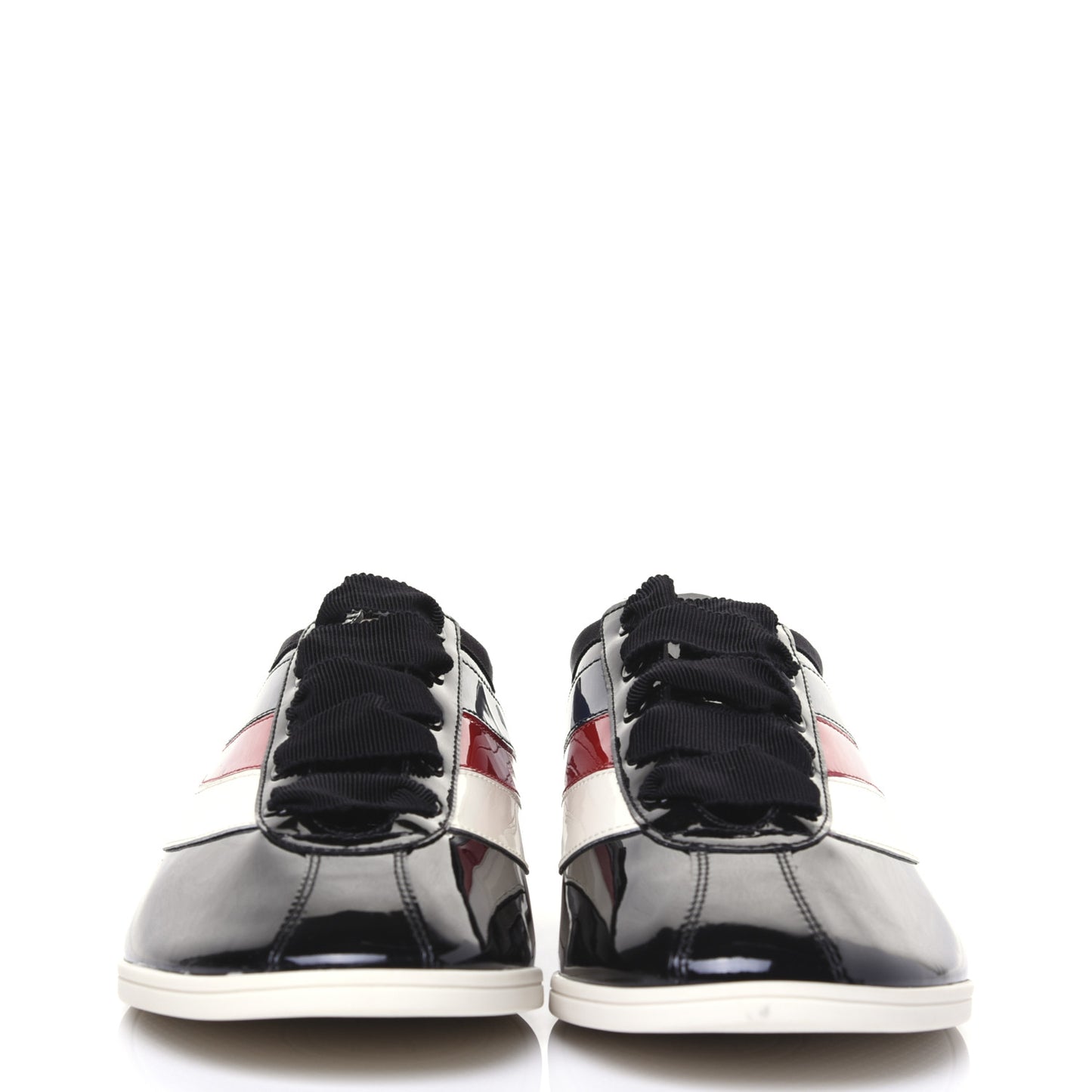 Patent Calfskin Web Falacer Sneakers 8.5 Black