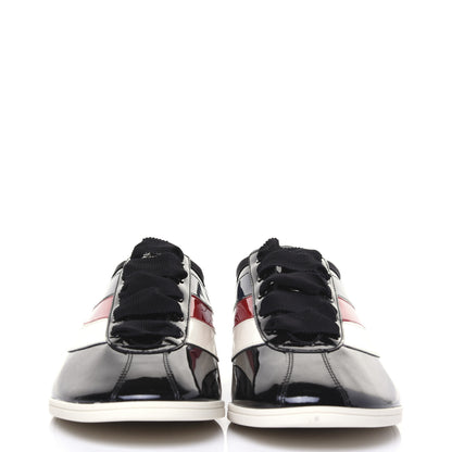 Gucci Patent Calfskin Web Falacer Sneakers 8.5 Black 3 of 15