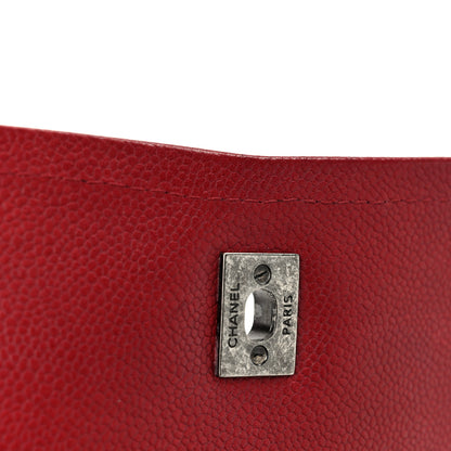 Chanel Caviar Quilted Flap With Chain Red 8 of 12