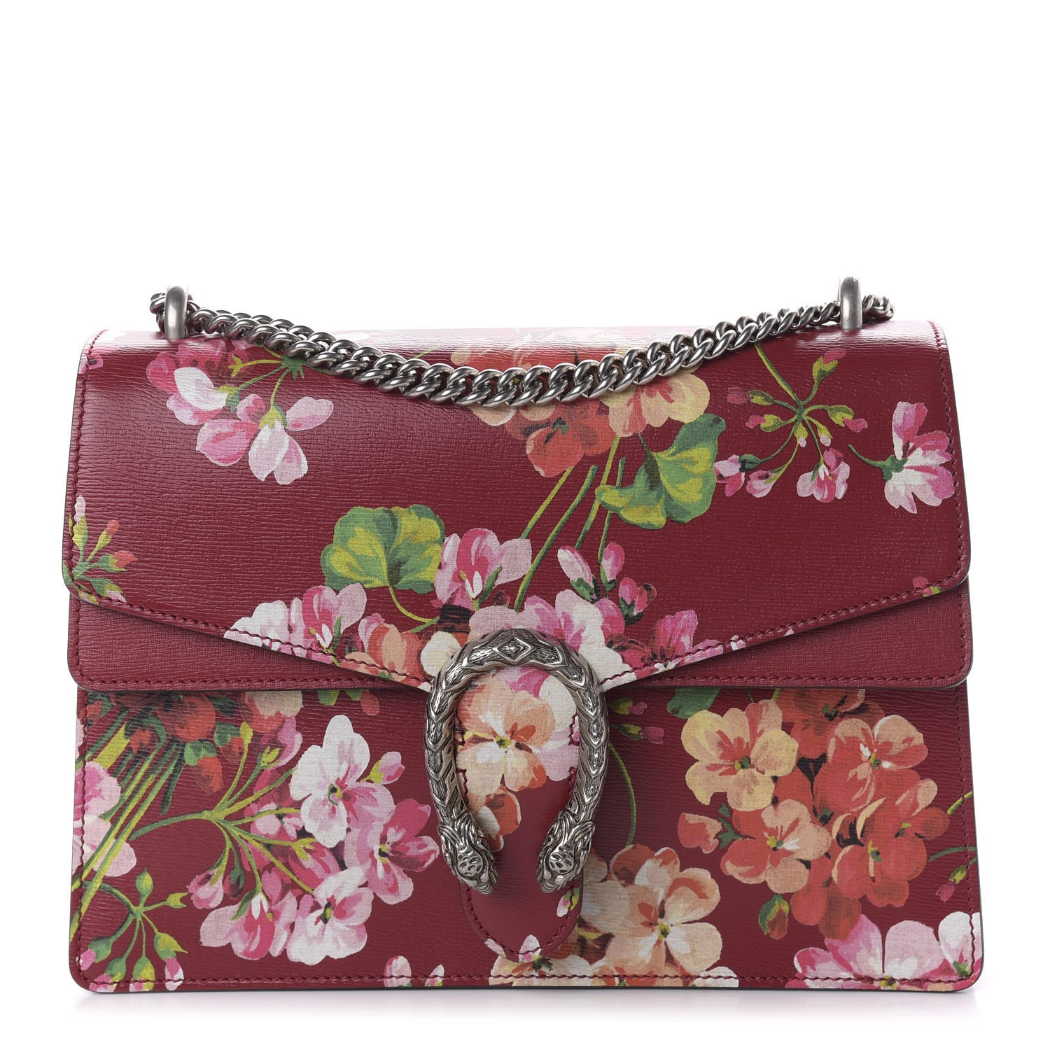 Gucci Calfskin Blooms Print Medium Dionysus Shoulder Bag Romantic Cherry Multicolor 1 of 10