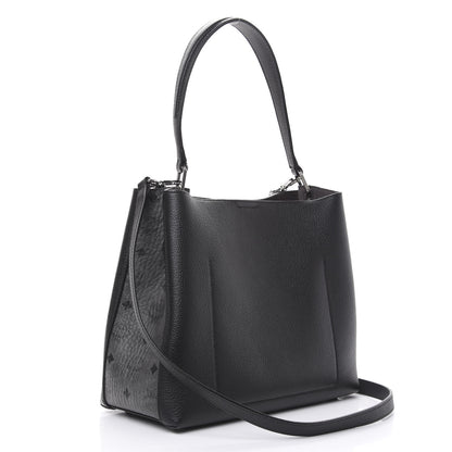 MCM Grained Calfskin Visetos Medium Sarah Hobo Black 4 of 11