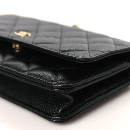 Chanel Caviar Quilted Wallet on Chain WOC Black 9 of 10
