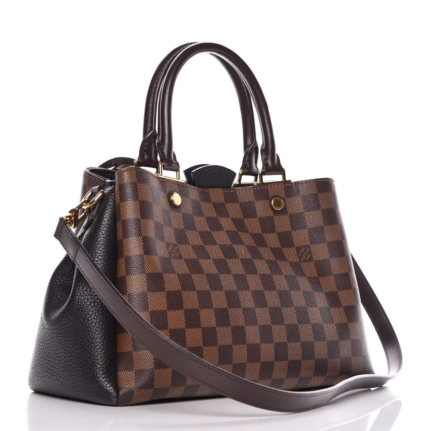 Louis Vuitton Damier Ebene Cuir Taurillon Brittany Black 4 of 11